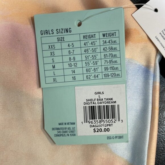 DSG Girls' Shelf Bra Tank Top - Picture 6 of 9